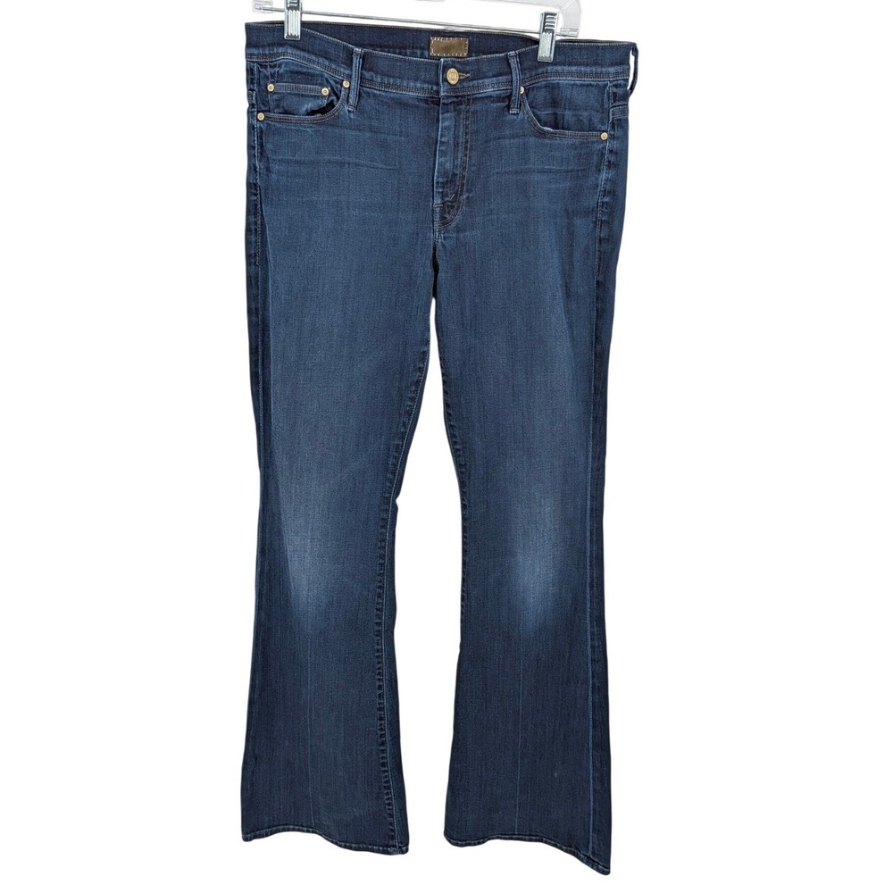 Mother The Cruiser Jeans Women 31 Blue The Missing Hour Flare High Rise Stretch